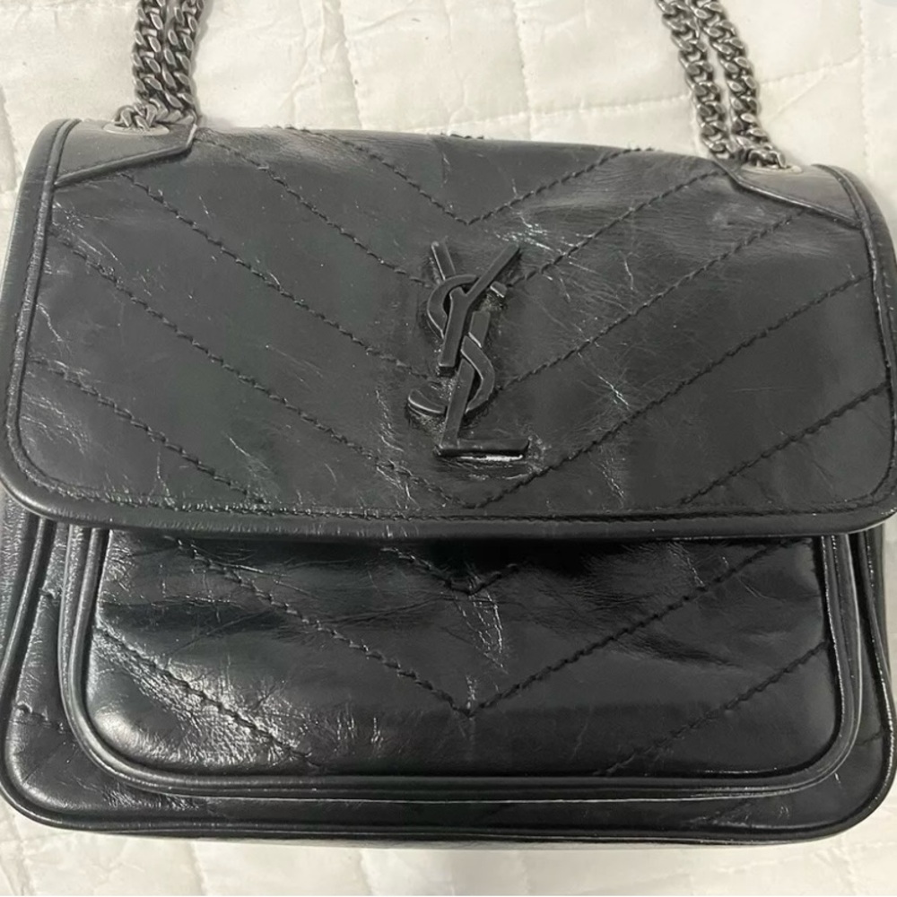 YSL baby Niki crinkled bag